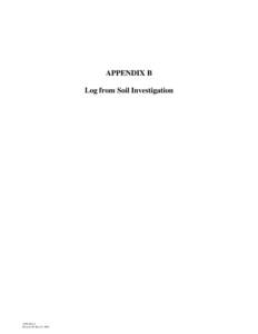 APPENDIX B Log from Soil Investigation[removed]Revised RI July 22, 2004