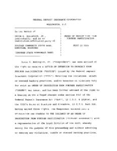 Financial institutions / Government / Fiduciary / Federal Deposit Insurance Act / Depository institution / Dodd–Frank Wall Street Reform and Consumer Protection Act / Great Florida Bank / Federal Deposit Insurance Corporation / Law / Bank regulation in the United States