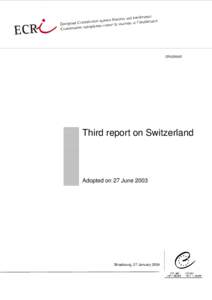Switzerland third report - cri04-5