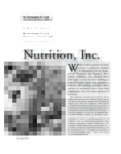 Cook 7.2013_FeatureD 12.2005x:08 AM Page 20  By Christopher D. Cook Illustration by Wesley Allsbrook  Nutrition, Inc.
