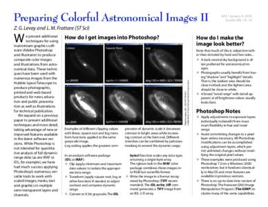 Preparing Colorful Astronomical Images II  AAS • January 8, 2003 Seattle, WA • Z. G. Levay and L. M. Frattare (STScI)