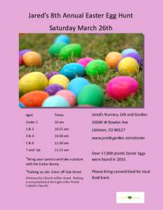 8th Annual Easter Egg Hunt