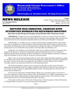 Monmouth County Prosecutor’s Office 132 Jerseyville Avenue Freehold, NJ[removed][removed]Christopher J. Gramiccioni, Acting Prosecutor