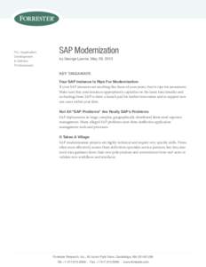 For: Application Development & Delivery Professionals  SAP Modernization
