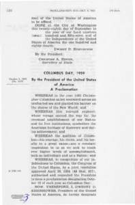 ClO  PROCLAMATION 3319—OCT. 9, 1959 Seal of the United States of America to be affixed.