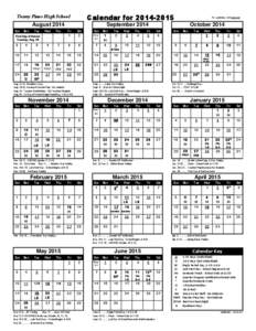 Calendar for[removed]Torrey Pines High School August 2014 Sun