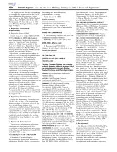 4516  Federal Register / Vol. 60, No[removed]Monday, January 23, [removed]Rules and Regulations The public record for this rulemaking is available for inspection in the TSCA