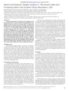 Geology of the Rocky Mountains / Erosion / Laramide orogeny / Mountain range / Denver Basin / Rio Grande rift / Sedimentary rock / Colorado Plateau / Environmental radioactivity / Geography of the United States / Geologic time scale / Phanerozoic