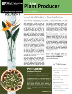 the  Plant Producer An Equal Opportunity Institution  SOLUTIONS