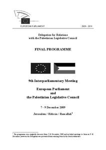 EUROPEAN PARLIAMENT[removed]Delegation for Relations with the Palestinian Legislative Council