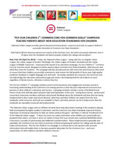 Standards-based education reform / Education in the United States / Achievement gap in the United States / Marc Morial / Education reform / Education / Common Core State Standards Initiative