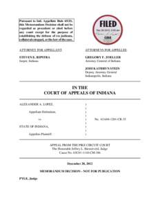 FILED  Pursuant to Ind. Appellate Rule 65(D), this Memorandum Decision shall not be regarded as precedent or cited before any court except for the purpose of