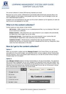 Learning Management System user guide