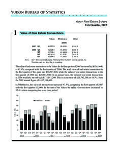 Yukon Bureau of Statistics ÷ 9  #