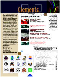 Mineralogy / Elements: An International Magazine of Mineralogy /  Geochemistry /  and Petrology / International Mineralogical Association / Phyllosilicates / Geology / Geochemistry / Petrology