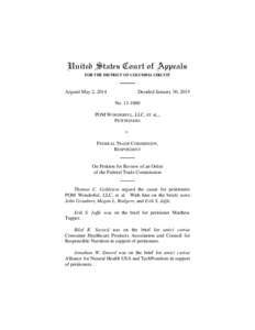United States Court of Appeals FOR THE DISTRICT OF COLUMBIA CIRCUIT Argued May 2, 2014  Decided January 30, 2015