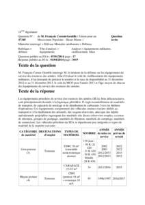 14ème législature Question N° : de M. François Cornut-Gentille ( Union pour un Mouvement Populaire - Haute-Marne )