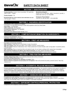    SAFETY  DATA  SHEET   SECTION  1  -­  IDENTIFICATION    Product  Identifier:  EnvirOx  Fresh  Concentrate  118  (Light  Duty  