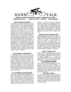 HAWK  TALK NEWSLETTER OF HETHERSETT HAWKS / SWINTON & CO CSC TH