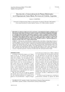 Fitoterapia  Acta Farm. Bonaerense 24 (4): Recibido el 20 de noviembre de 2005 Aceptado el 22 de mayo de 2005