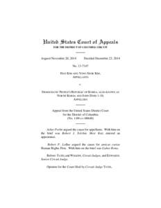 United States Court of Appeals FOR THE DISTRICT OF COLUMBIA CIRCUIT Argued November 20, 2014  Decided December 23, 2014