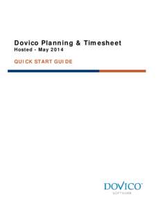 DOVICO Planning & Timesheet Quick Start Guide