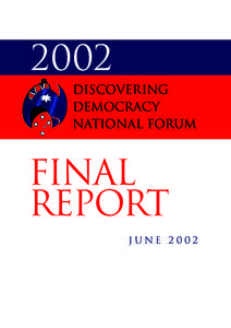 2002 DISCOVERING DEMOCRACY NATIONAL FORUM  Final