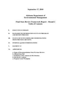 Water / Discharge Monitoring Report / Alabama Department of Environmental Management / Clean Water Act / United States Environmental Protection Agency / Stormwater / Environmental law / Total maximum daily load / Water quality / Environment / Water pollution / Earth