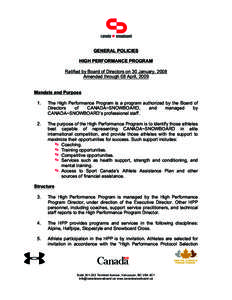 Sport Canada / Snowboard cross / Canadian Snowboard Federation / Snowboarding / Sports / TTR World Snowboard Tour