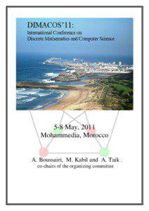 5-8 May, 2011 Mohammedia, Morocco