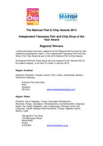 The National Fish & Chip Awards 2011