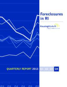 Foreclosures in RI QUARTERLY REPORT 2013 Q1 Q2 Q3 Q4  Q1 Q2 Q3 Q4 2013