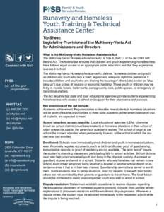 McKinney–Vento Homeless Assistance Act / Homelessness / Poverty / Street culture / Housing / The National Law Center on Homelessness and Poverty / Homelessness in the United States / 99th United States Congress / Affordable housing