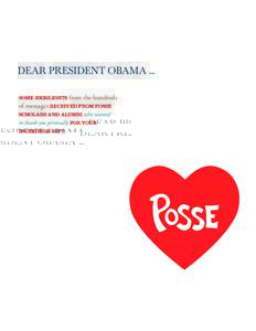 Dear President Obama ... some highlights from the hundreds  of messages received from posse