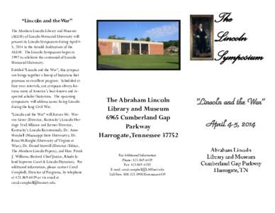 Abraham Lincoln Bicentennial Foundation / Lincoln / Tennessee / Abraham Lincoln / History of the United States / Abraham Lincoln Bicentennial Commission
