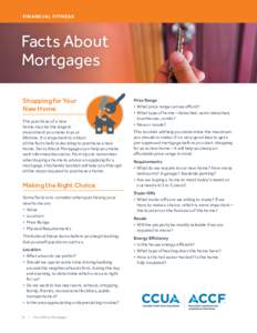 FINANCIAL FITNE SS  Facts About Mortgages Shopping for Your New Home