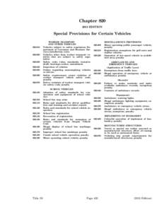 Chapter[removed]EDITION Special Provisions for Certain Vehicles[removed]