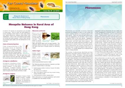 Chemical ecology / Insect ecology / Biological pest control / Pest control / Endocrinology / Pheromone / Mating disruption / Mosquito / Aedes albopictus / Biology / Ecology / Phyla