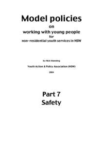Model policies on working with young people for non-residential youth services in NSW