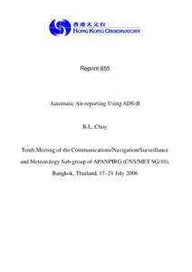 Reprint 655  Automatic Air-reporting Using ADS-B B.L. Choy