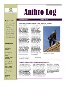 Anthro Log Volume I Issue 2 Winter[removed]May to December