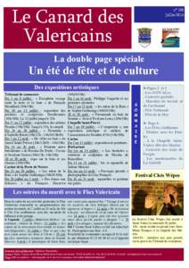 n° 106 Juillet 2015 Le Canard des Valericains La double page spéciale