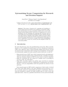 Cryptography / Secure multi-party computation / Secret sharing / Public-key cryptography / Universal composability / Communications protocol / Cryptographic protocol / Cartesian coordinate system / Transmission Control Protocol / Secure two-party computation