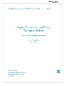 International economics / Trade facilitation and development / Trade facilitation / John S. Wilson / Trade and development / Asia-Pacific Economic Cooperation / Gravity model of trade / Trade costs and facilitation / International trade / International relations / Economics