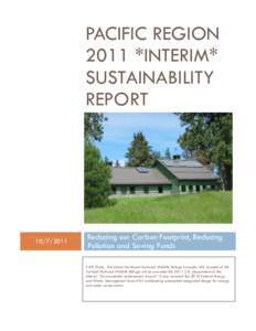 Pacific Region 2011 *Interim* Sustainability Report