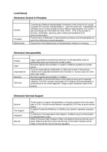 Luxembourg Dimension Context & Principles Area Context