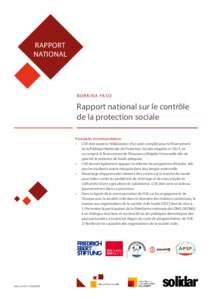 RAPPORT NATIONAL B U R K I N A FA S O  Rapport national sur le contrôle