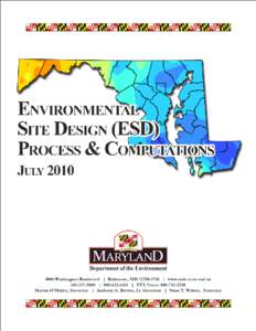 Guidelines for Addressing the Environmental Site Design Sizing Criteria