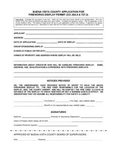 BOONE COUNTY APPLICATION FOR