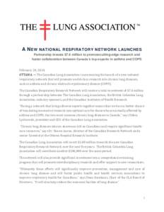 Chronic lower respiratory diseases / Respiratory therapy / Canadian Lung Association / Chronic obstructive pulmonary disease / Respiratory disease / Asthma / Chronic / Respiratory Health Association of Metropolitan Chicago / Learn More Breathe Better / Medicine / Pulmonology / Health